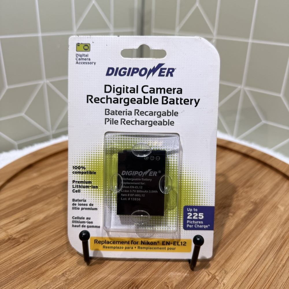 DigiPower Digital Camera Rechargeable Battery For Nikon EN-EL12 New In Box